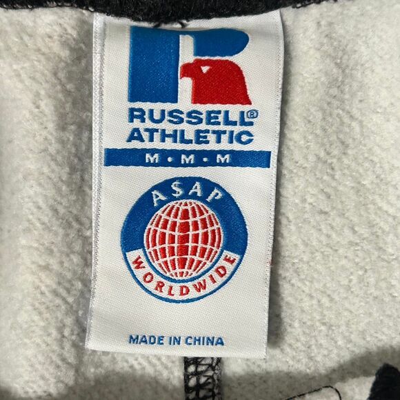 A$AP WORLDWIDE x Russell Athletic Skull print Sweatpants Size M - Picture 4 of 4